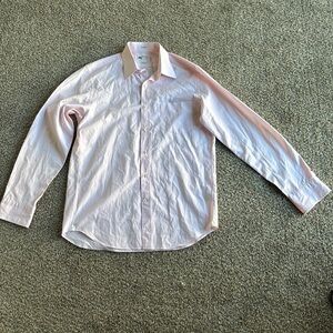 Thomas Mason J.Crew pink button-down shirt long sleeve micro stripe medium